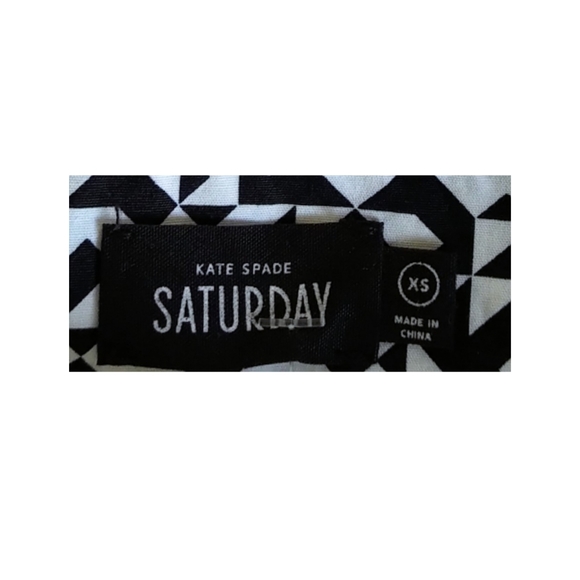 Kate Spade Saturday Geometric Print Short Sleeve Top - Picture 5 of 6